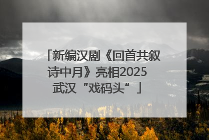 新编汉剧《回首共叙诗中月》亮相2025武汉“戏码头”